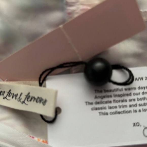 For Love & Lemons Victorias Secret Nwt Watercolor Bodysuit Tie Top Small S - Picture 9 of 9